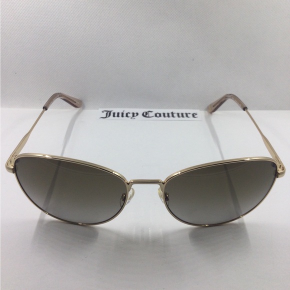 Juicy Couture Gold Aviator Sunglasses with Brown Gradient Lenses